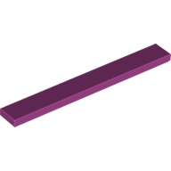 Lego destička 1x8, purpurová (6099347)